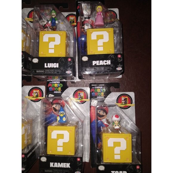 2023 Mario Jakk's 1" Figure Complete Set of 6 Super Mario Brothers Movie New - Picture 3 of 6